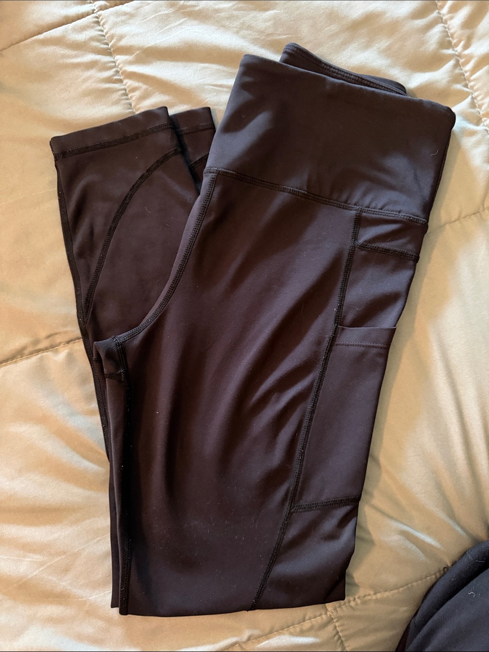 ZYIA Black Leggings with Side Pockets 8-10